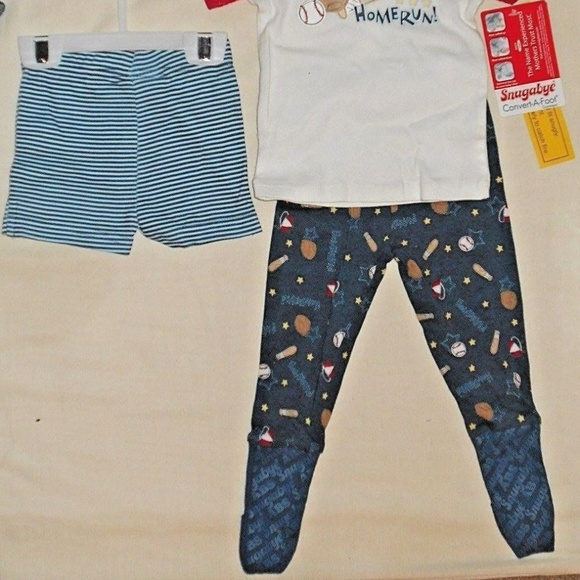 3-Piece Snugabye Converted Foot Garment Pajama Set - Picture 6 of 6